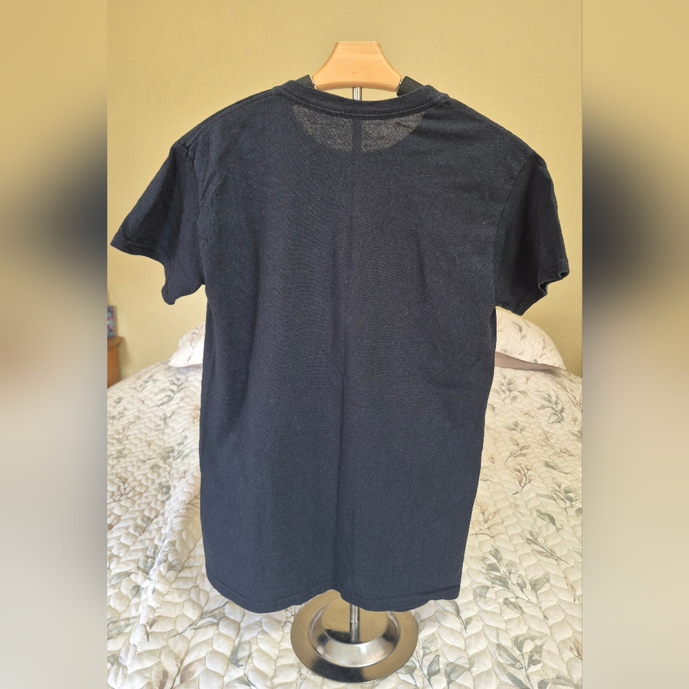 Black Child's Small T-Shirt with Yellow Graphic Legend of Zelda Symbol - Picture 2 of 5